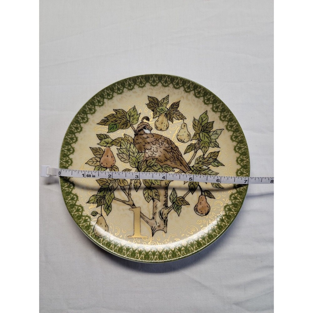 Pottery Barn 12 Days Of Christmas Dessert Plate, 9 Ladies Dancing, Day 9